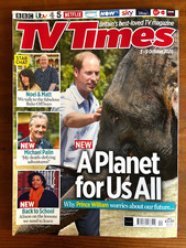 TV TIMES 3/10/2020 PRINCE WILLIAM Michael Palin DANNY DYER Sara Cox LES DAWSON