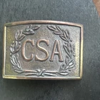 CSA Confederate Civil War Style Reproduction Belt Buckle Plate Laurel Wreath