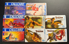 IRISH TELECOM EIREANN Phonecards 8 x 10/20 Units Disney Tarzan Pocahontas Aladdi