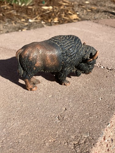 Schleich Bison Buffalo Figure 4”x 2.5” China