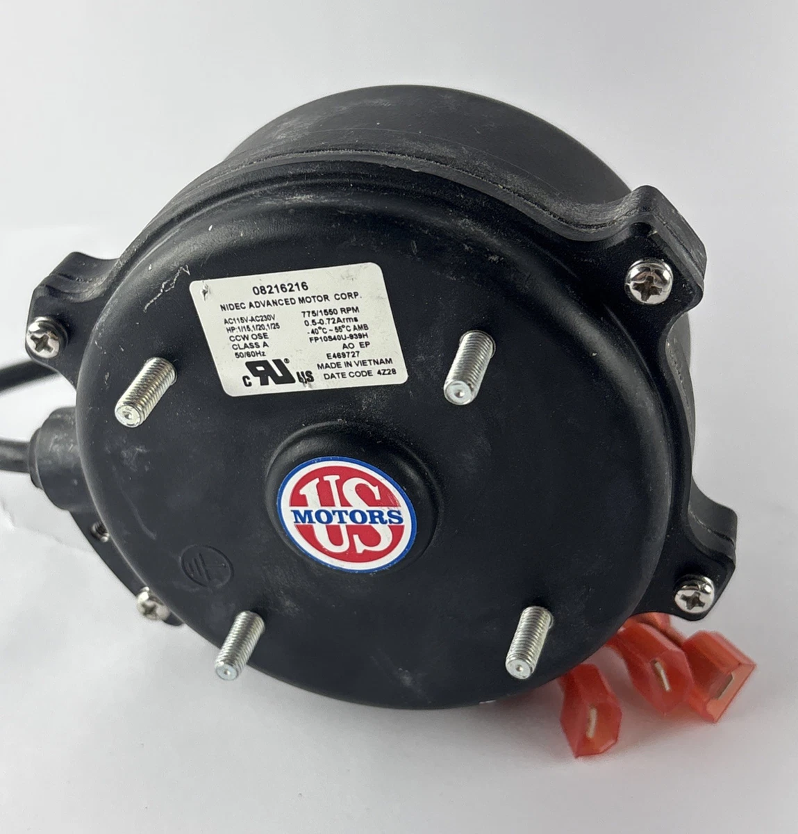 Nidec 08216216 FP10S40U-939H Motor 115/230V 2 Speed HP: 1/15,1/20,1/25 50/60Hz photo 2