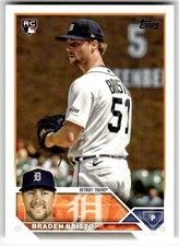2023 Topps Update #US282 Braden Bristo Detroit Tigers RC Baseball Rookie Card