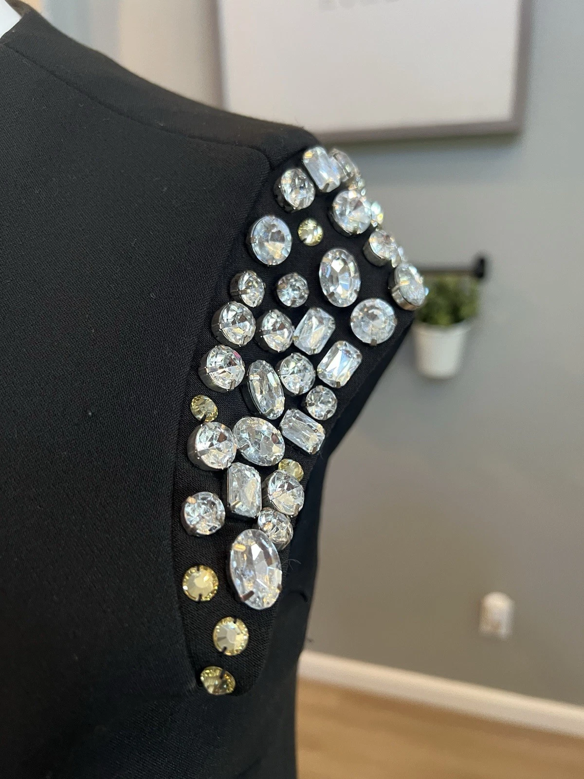 Abito Kate Spade nero Bling cappuccio maniche 26