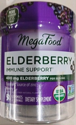 MegaFood Elderberry Immune Support - Berry 54 Gummies Exp6/26