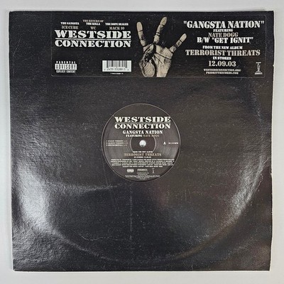 Westside Connection - Gangsta Nation 12'' Record 2003 Priority Rap 33RPM