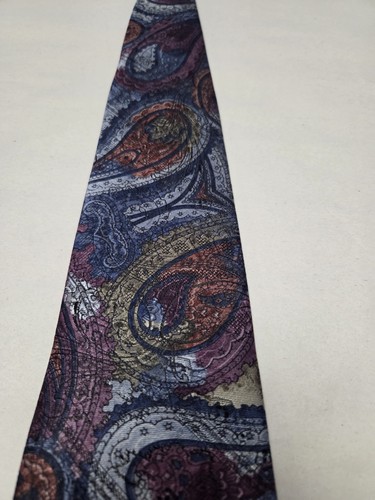 WEMBLEY VTG (NEW) MENS TIE PAISLEY MULTICOLOR 100% POLYESTER MADE IN USA 56" L - Picture 4 of 10