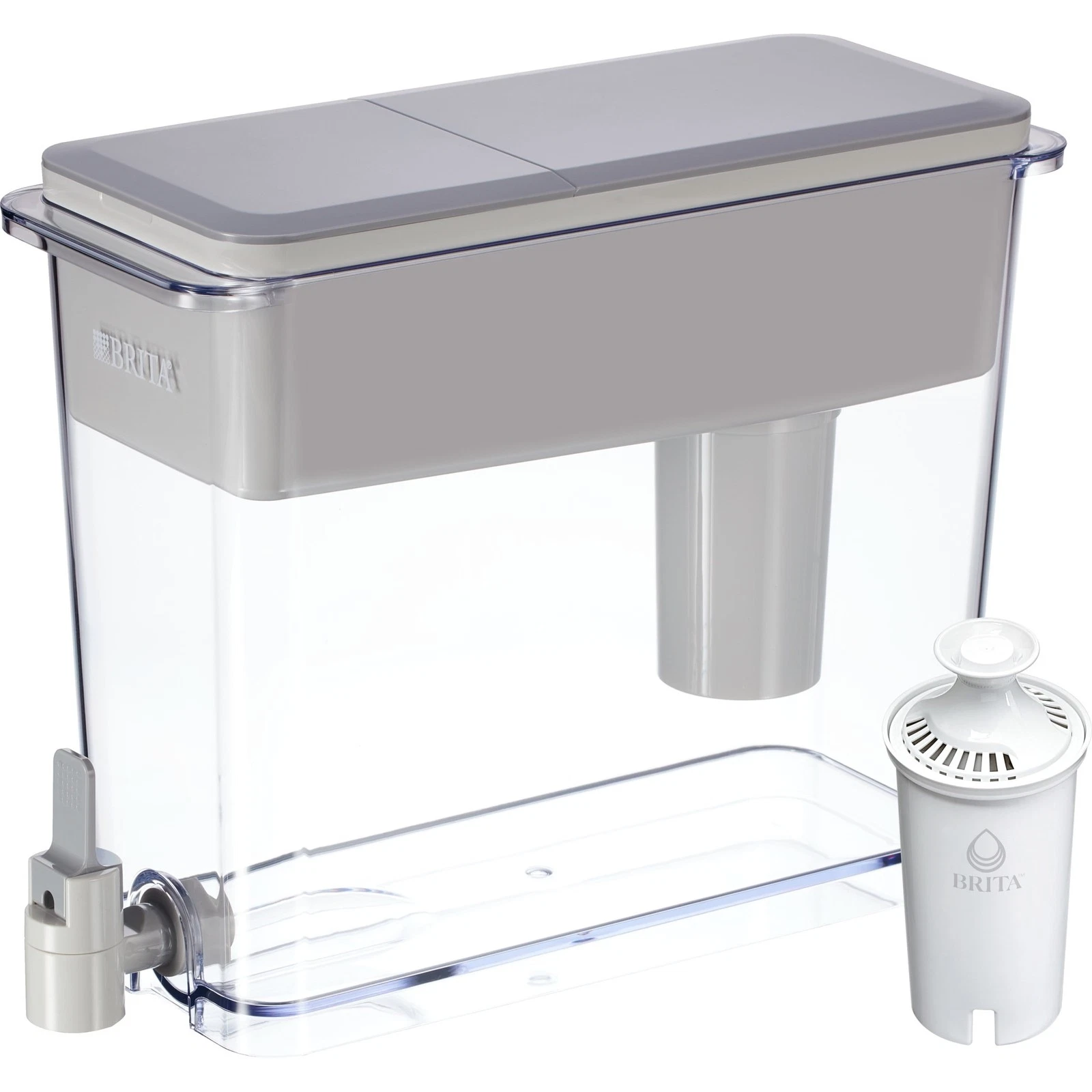 Extra Large Ultramax 27 Cup Grey Filtered Water Dispenser with 1 Standard Filter