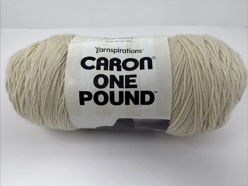 Yarnspirations Caron One Pound Yarn 100% Acrylic Col 10514 Off White 812 Yds New - product listing photo