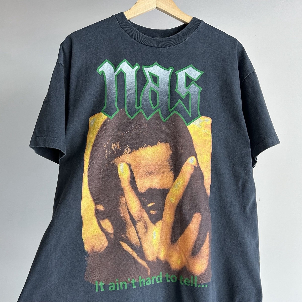 ミュージシャン vintage Nas Street's Disciple Rap Tee XL NAS “It Ain't Hard To Tell” The World Is Yours Vintage REPRINT Rap