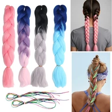 28Pcs Braiding Hair Set 24" Jumbo Braiding Hair Extension New Year Hairstyle US
