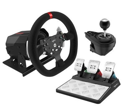 PXN V10  Force Feedback Steering Wheel, Racing Wheel with Pedal and Gear Lever