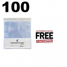 100 Clear Plastic OPP 12" Vinyl 33 RPM Record 5 Mil Snug Outer Sleeves 1-3 DAY