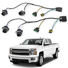 2pcs Headlight Wiring Harness Assembly with Headlamp Socket Connector for C...
