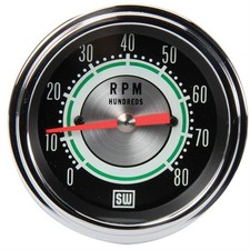 Stewart Warner 531cc Green Line 8 000 Rpm Tachometer 3-38 Inch Stewart Warner 531cc Green Line 8 000 Rpm Tachometer 3-38 Inch