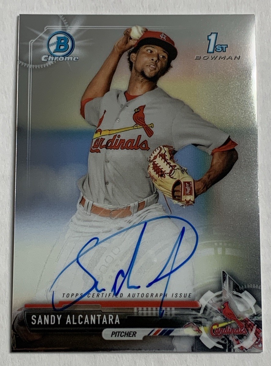2017 Bowman Chrome Sandy Alcantara #CPA-SA 1st Bowman Prospect Auto
