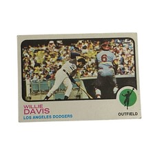 1973 Topps Baseball Card #35 Willie Davis Los Angeles Dodgers VG