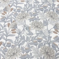 Muriva Martha Vintage Blumen Tapete 229502 Blau Floral Botanisch Washable Papier