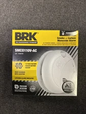First Alert BRK Interconnect Hardwired Smoke CO Alarm Battery Voice SMC0110V-AC