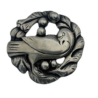 VTG Sterling Silver 925 Modernist Bird Brooch Scandinavian Style Artisan Pin