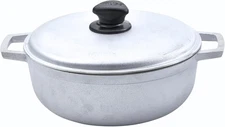 IMUSA 2.6 Quart Traditional Natural Made in Colombia Caldero Qt, Silver 