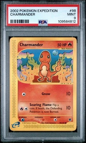 PSA 9 Charmander 098/165 Expedition Base Set Pokemon Card