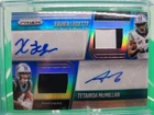 Tetairoa Mcmillan / Xavier Legette 2025 Panini Prizm Dual Auto MEM Card DPA-XLTM