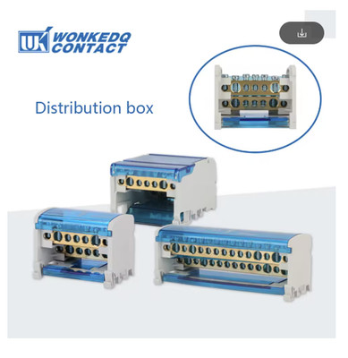 DIN Rail Terminal Block Modular Distribution Block Screw Wire Junction Box WKH