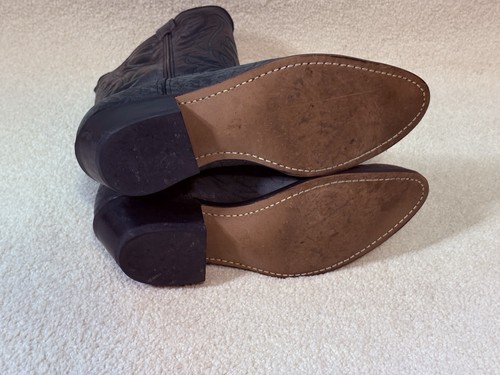 Botas vaqueras vaqueras de cuero negras Laredo Stitch para hombre talla 8 estilo EE 2760 38123 - Imagen 4 de 6