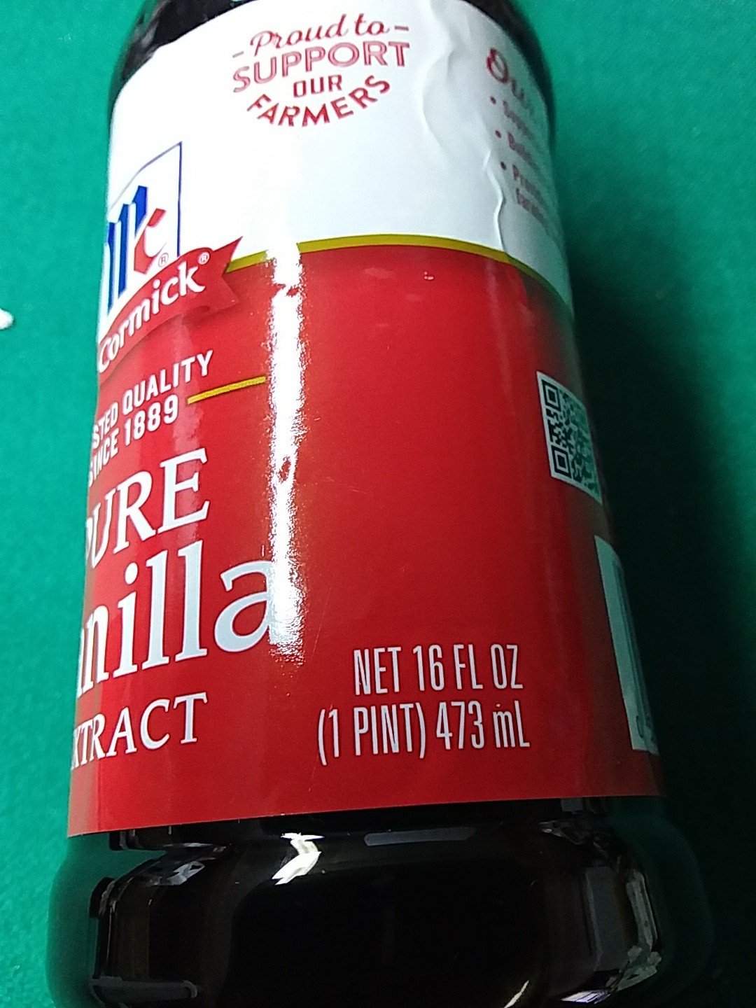 McCormick Vanilla Extract, Pure, Gluten Free, Non-GMO, 16 Fl Oz (Pack of 1) 