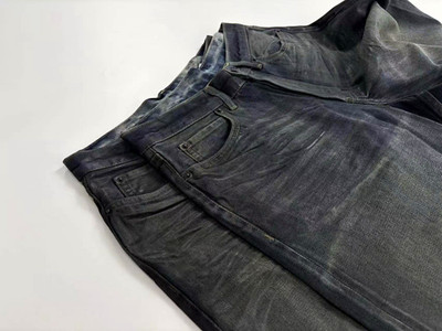 Acne Studios Men s Black Dark Wash Straight Leg Denim Jeans 5-Pocket Size M