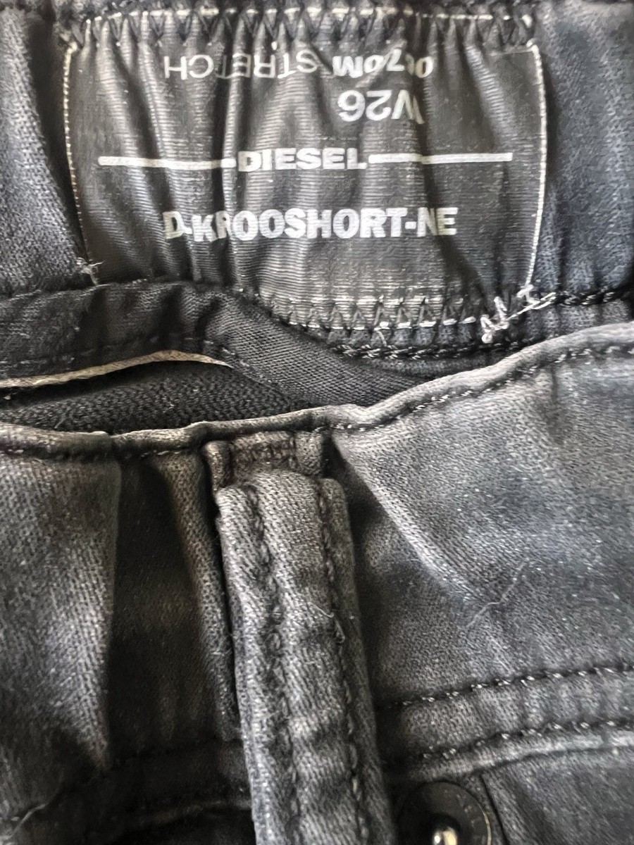 Diesel D-KROOSHORT-NE Jogg Jeans shorts men’s size 26 in black View 5