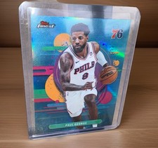 2025-26 Topps Finest Basketball Paul George Sky Blue /250 Uncommon