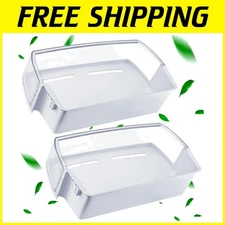 Smooth Finish Refrigerator Door Shelf Bin - Pack of 2