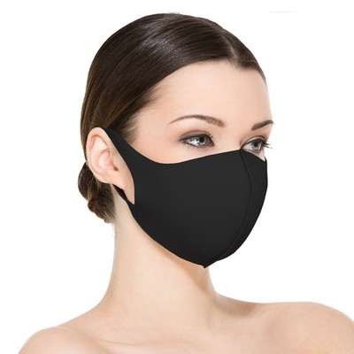 5 x EINZELN VERPACKTE Gesichtsmasken waschbar wiederverwendbar Stoff Stretch UK schwarz