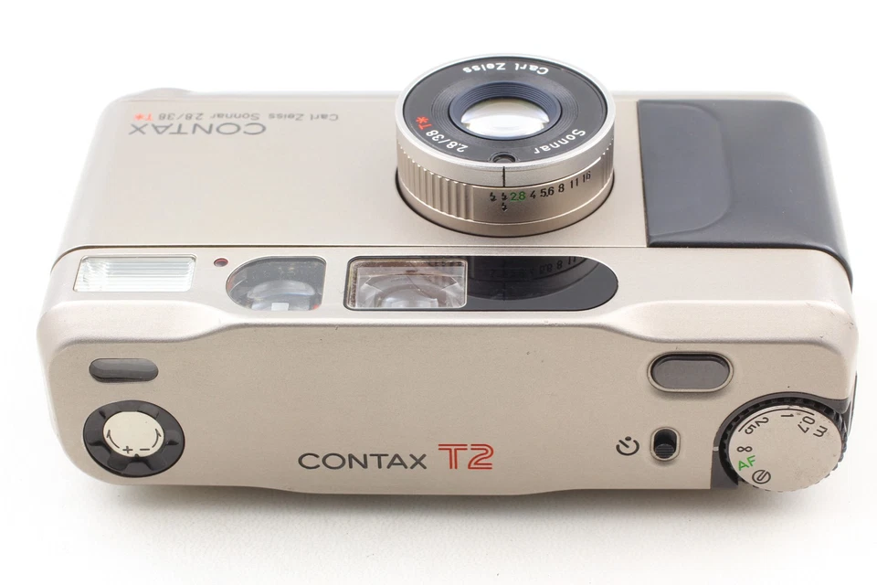 [ Near MINT ] Contax T2D Titan Silver Point & Shoot 35mm Film Camera From JAPAN - Image 4 of 4