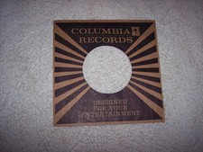 EARLY BROWN COLUMBIA RECORDS 7 INCH 45 RPM ORIGINAL SLEEVE ONLY NO SPLITS 67