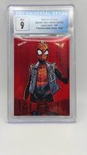 2022 Skybox Marvel Metal Spider-Man Red PMG Spider-Punk /100 #86 CGC 9