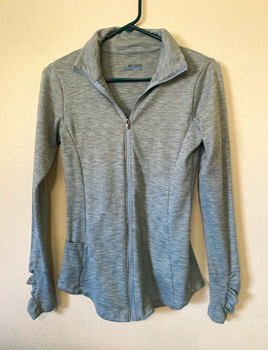 Columbia Omni-Wick Women's Gray Full Zip Track Jacket w/ Pockets Size S