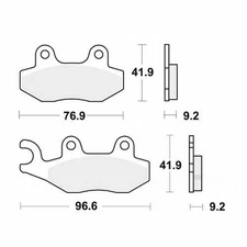 TRW Brake Pads Standard MCB689 Fits Peugeot Vivacity 0 2012-2014