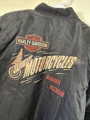Rare Sz adult M HARLEY DAVIDSON Motorcycles Milwaukee Wisconsin Full Zip Jacket