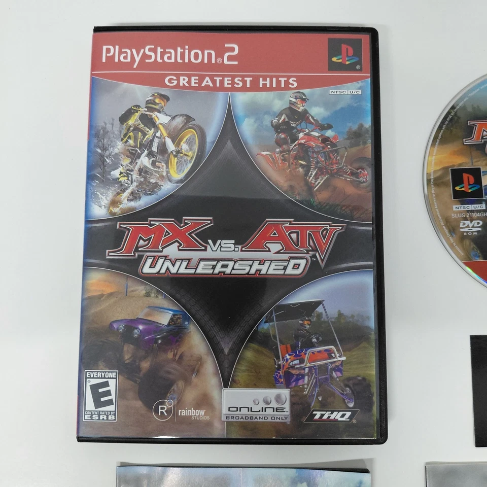 MX vs ATV Unleashed Greatest Hits (Sony PS2 PlayStation 2) Cib EN + FR Manuals - Image 2 of 4