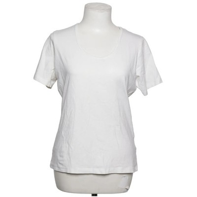 Anne L, T-shirt, Größe: M, Weiß, Baumwolle/Elasthan, Einfarbig, Damen #HVh
