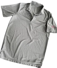 Antigua polo  golf shirt master of Mixes mens medium  Solid lightweight Gray