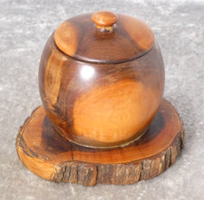 Australian Mulga Turned Wood Tobacco Jar with Lid