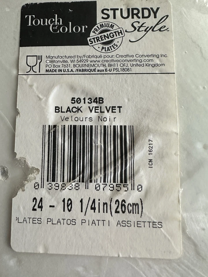 Halloween, 24 Count Touch of Color Paper Plates, Black Velvet &24 Set Cutlery - Image 3 of 3