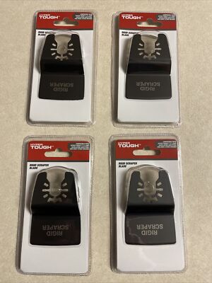 Hyper Tough 2'' Rigid Scraper Blade, Black (4 PACK) rigid oscillating tool 4 PCS