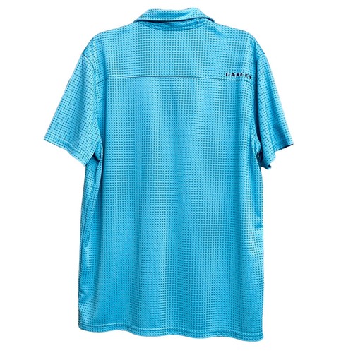 Oakley Polo Shirt Men's Size XL Short Sleeve Regular FIT Blue Print Golf - Picture 5 of 11