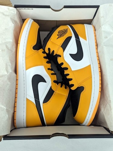 RARE MEN'S LIMITED PREMIUM AIR JORDAN 1 MID "TAXI" BASKETBALL LIFESTYLE SNEAKERS - Picture 11 of 12