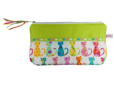 bettina bruder - Mäppchen Katzen weiß bunt - 21 cm x 12 cm