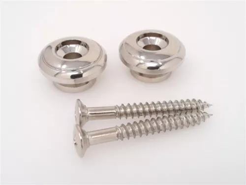 True Custom Shop® Nickel Oversized 17mm Strap Buttons fits Gibson Guitars & Bass